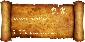 Dobozi Noémi névjegykártya